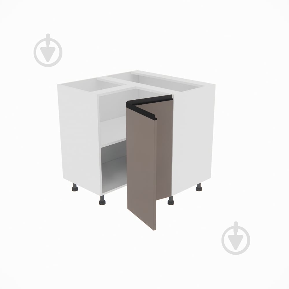 Тумба нижняя Софи (Н 90х90 левая) глиняный серый/белый Світ Меблів - фото 2 Тумба нижняя Софи (Н 90х90 левая) глиняный серый/белый Світ Меблів - фото 2