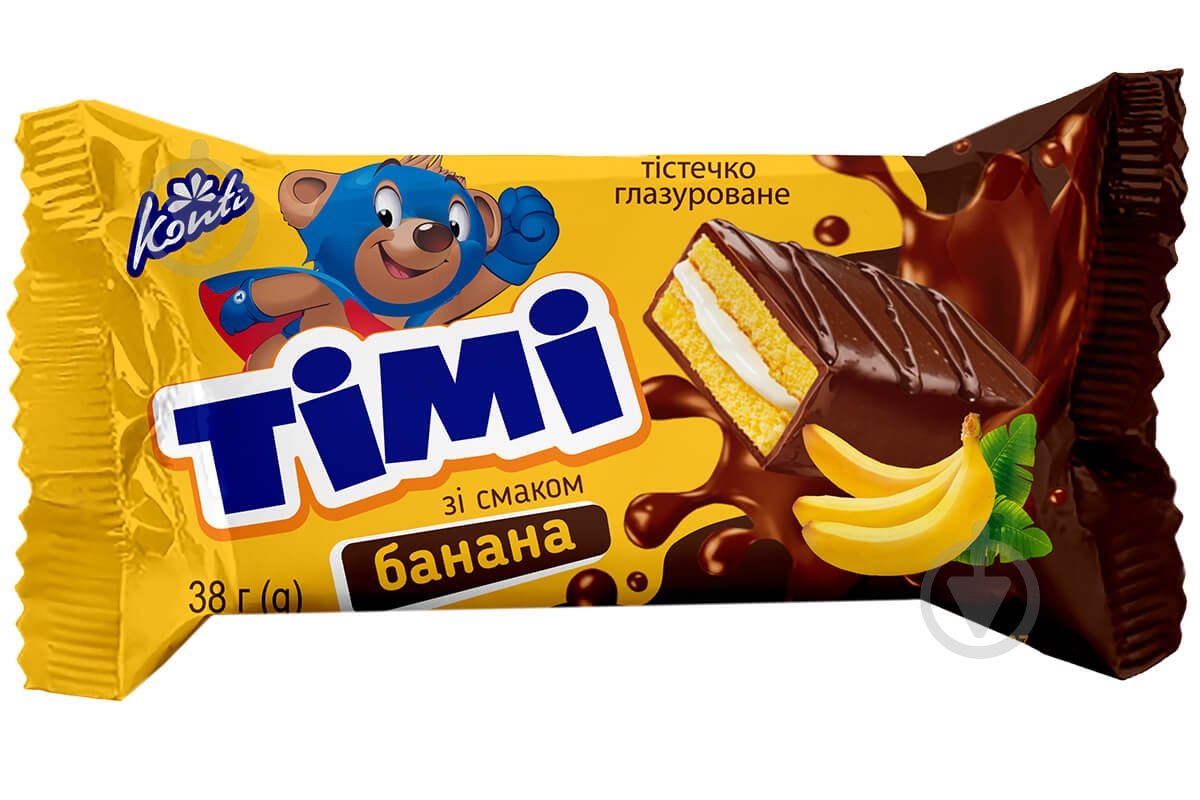 Бисквит Konti Tімі cо вкусом банана - фото 1 Бисквит Konti Tімі cо вкусом банана - фото 1