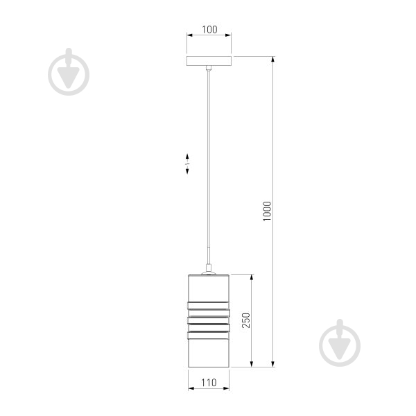ВІТРИНА! Підвіс Strotskis Block 1x60 Вт E14 хром 50185/1 - фото 7