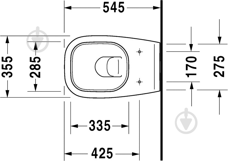 УЦЕНКА! Унитаз подвесной DURAVIT D-code 25350900002 (УЦ №168) - фото 2