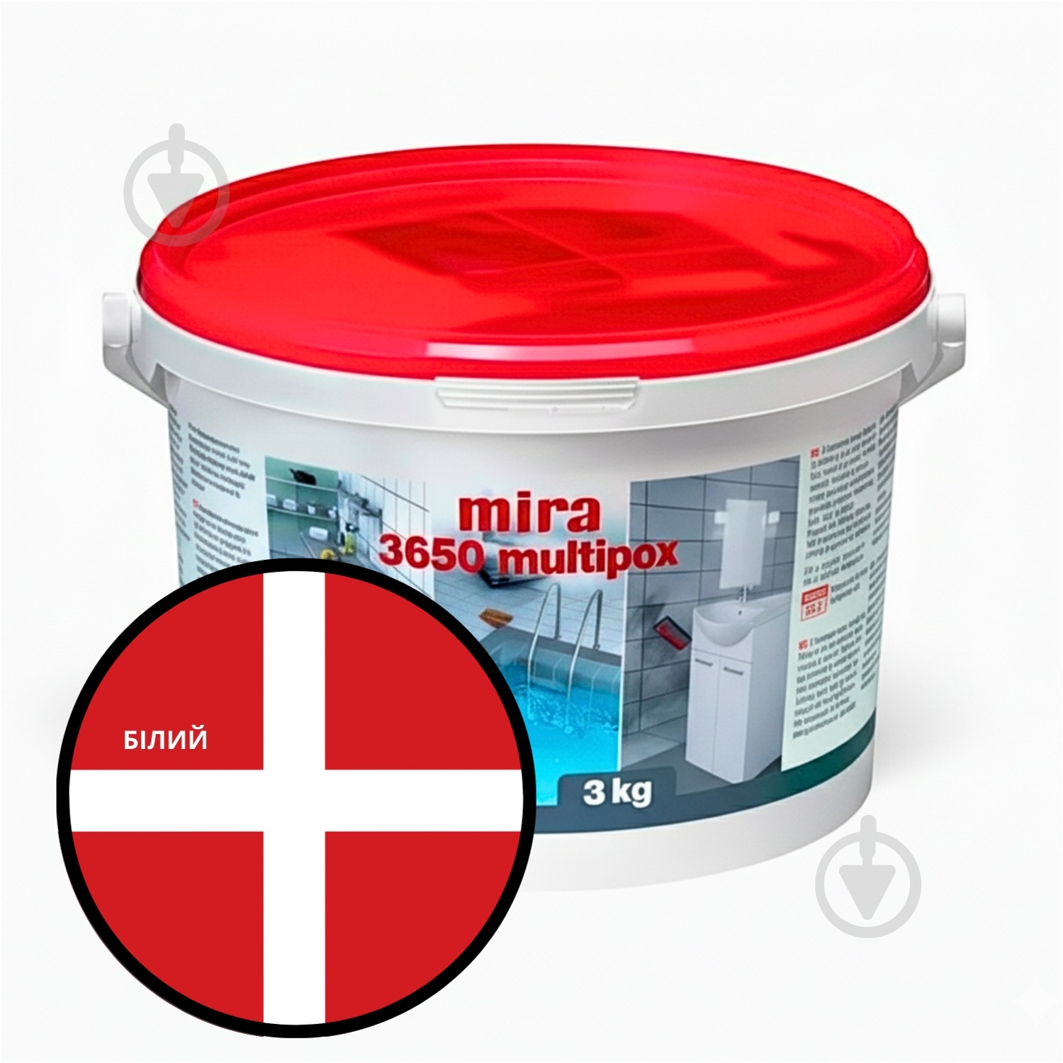 Затирка для плитки Mira 3650 multiрох 3 кг белый - фото 1