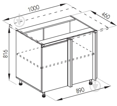 Тумба нижня Софі (Н 100 права) кашемір/білий Світ Меблів - фото 5 Тумба нижня Софі (Н 100 права) кашемір/білий Світ Меблів - фото 5