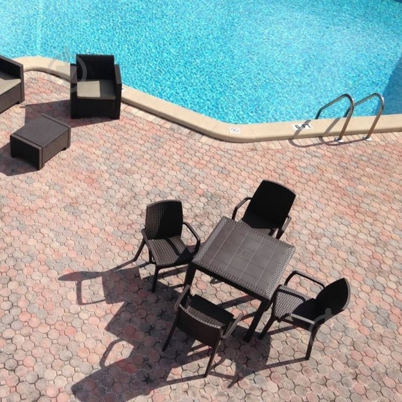 Стол Bica Dallas 80x80 см коричневый - фото 2 Стол Bica Dallas 80x80 см коричневый - фото 2