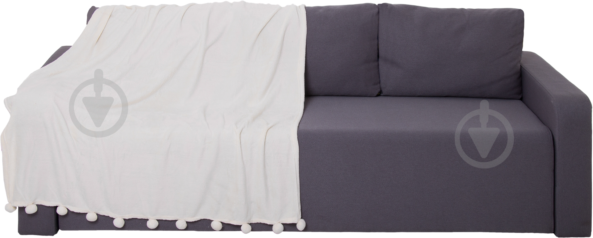 Плед Pompom 140x180 см молочний Underprice - фото 1