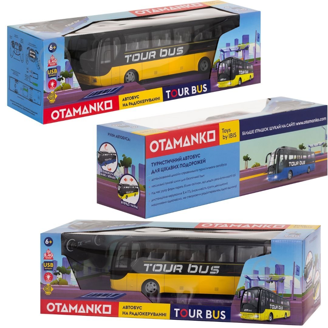 Автомобіль на радіокеруванні OTAMANKO TOUR BUS жовтий 1:32 532.02.54 - фото 8 Автомобіль на радіокеруванні OTAMANKO TOUR BUS жовтий 1:32 532.02.54 - фото 8