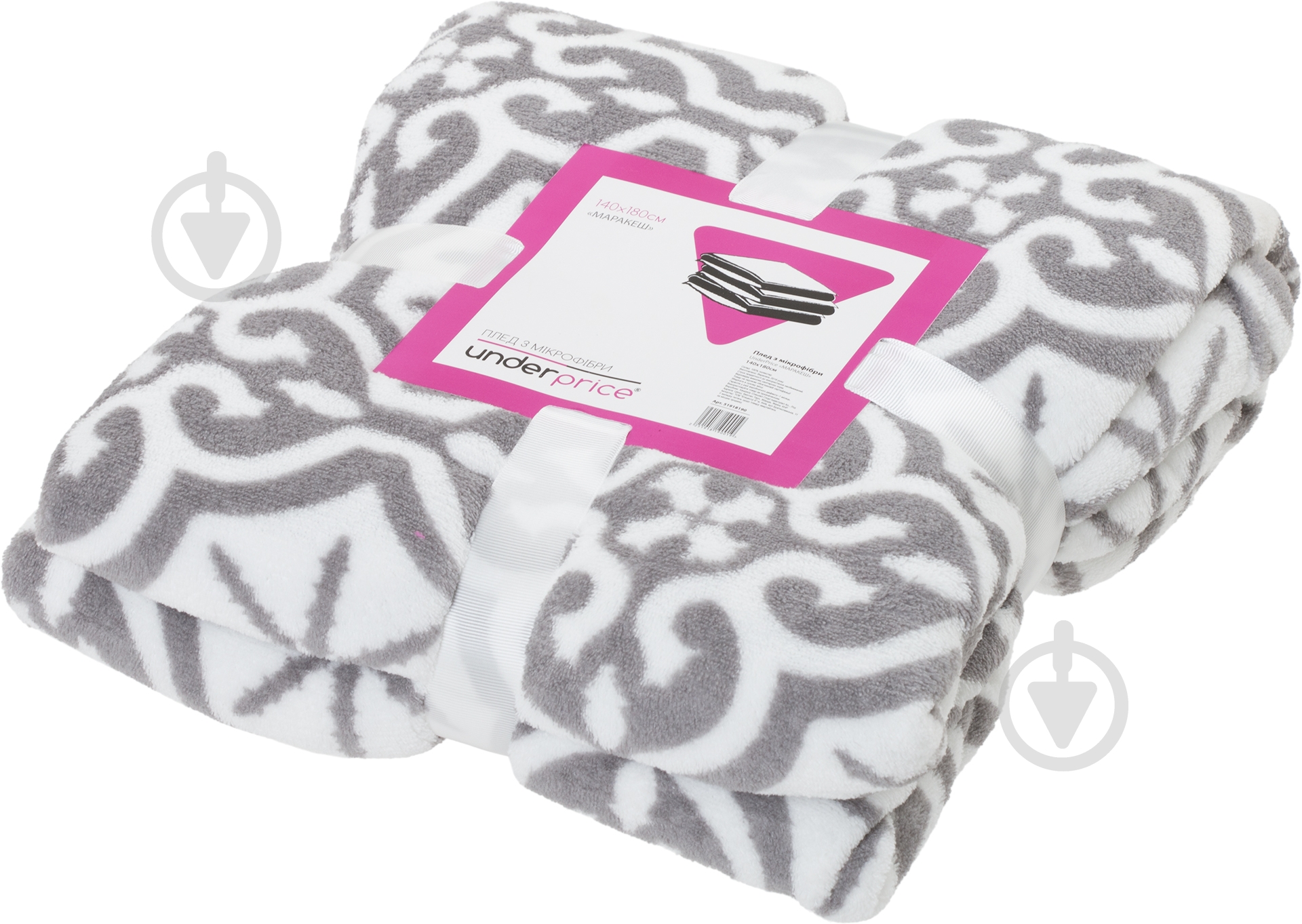 Плед Маракеш 140x180 см серый Underprice - фото 3