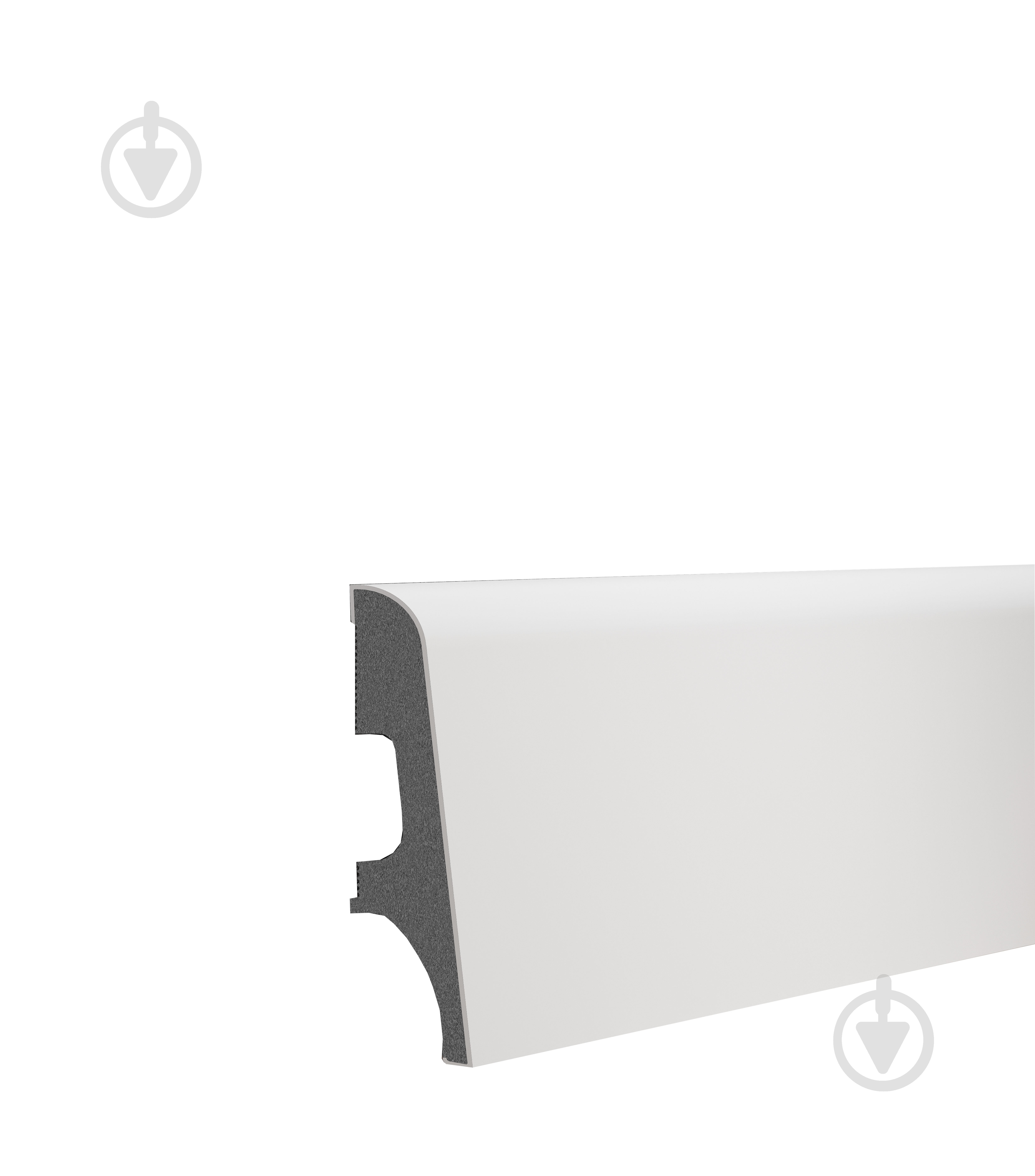 Плінтус ESPUMO 65 101 VOX білий мат 16х65х2500 мм - фото 1 Плінтус ESPUMO 65 101 VOX білий мат 16х65х2500 мм - фото 1