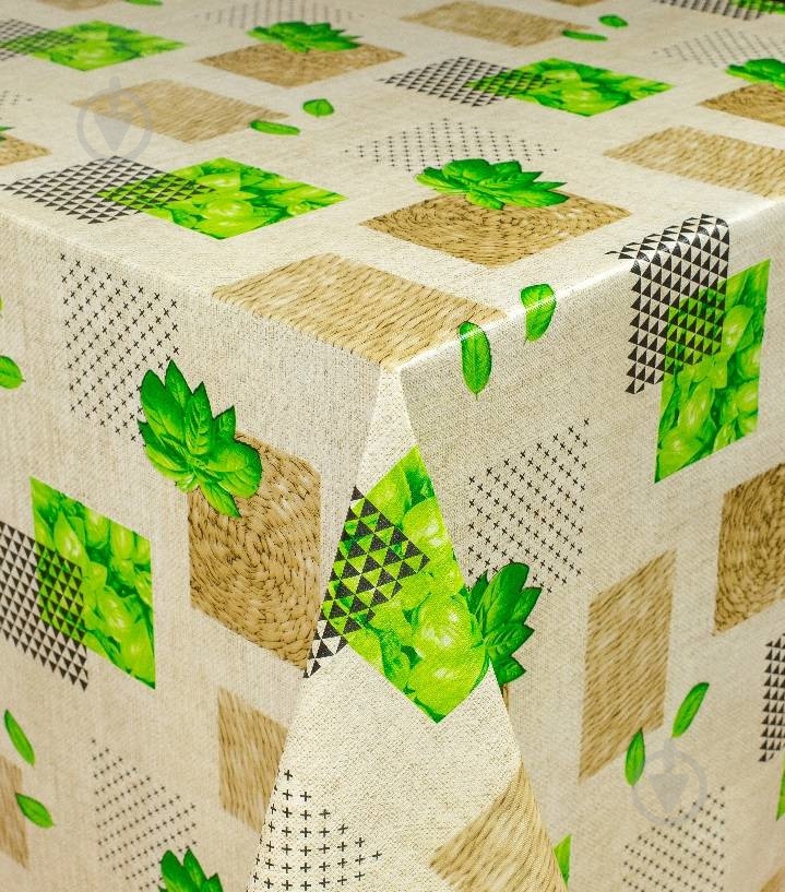 Скатерть Лайт 4737210а12 130x120 см бело-зеленый УкрСкат - фото 1