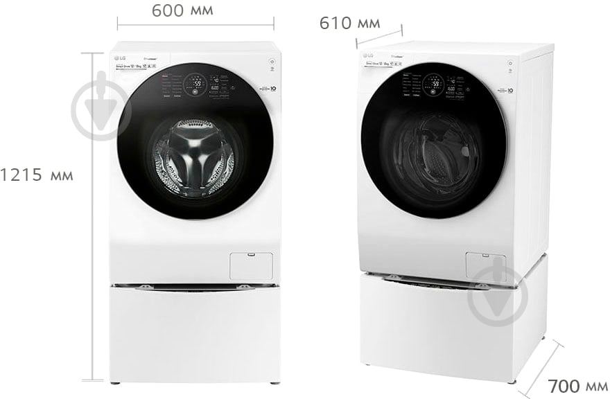 Стиральная машина с сушкой LG TWINWash FH6G1BCH2N/FH8G1MINI3 - фото 13