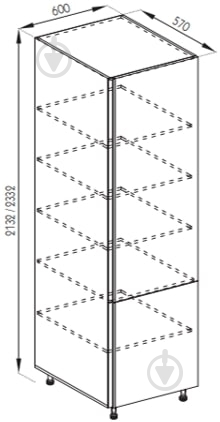 Пенал Софі (П 60 (920)) кашемір/білий Світ Меблів - фото 4 Пенал Софі (П 60 (920)) кашемір/білий Світ Меблів - фото 4