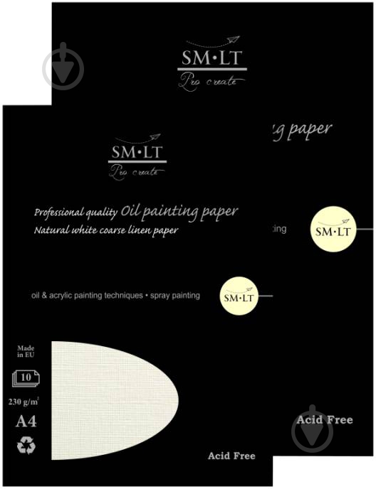 Склейка для олії PRO CREATE A3 см 230 г/м² 10 сторінок Smiltainis - фото 1 Склейка для олії PRO CREATE A3 см 230 г/м² 10 сторінок Smiltainis - фото 1