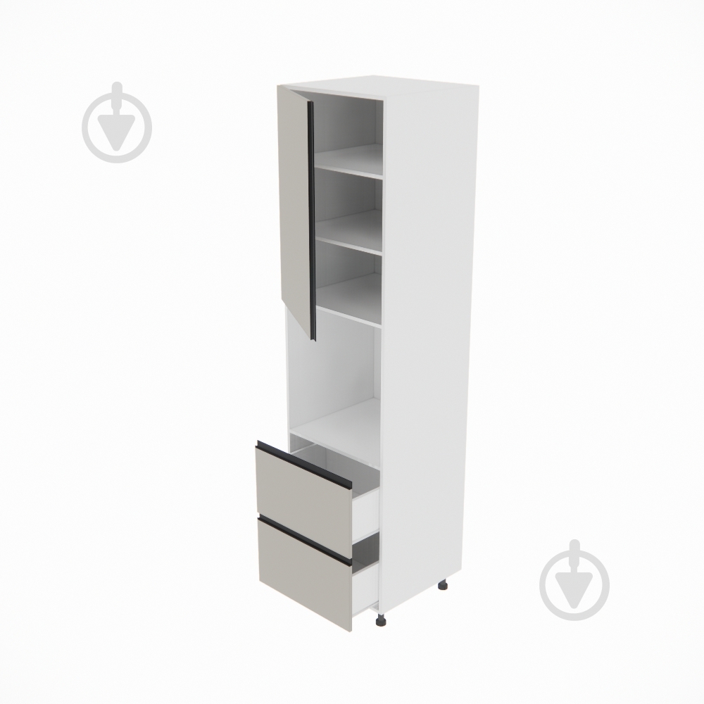 Пенал Софі (П 60 ДШ (920)) кашемір/білий Світ Меблів - фото 2 Пенал Софі (П 60 ДШ (920)) кашемір/білий Світ Меблів - фото 2