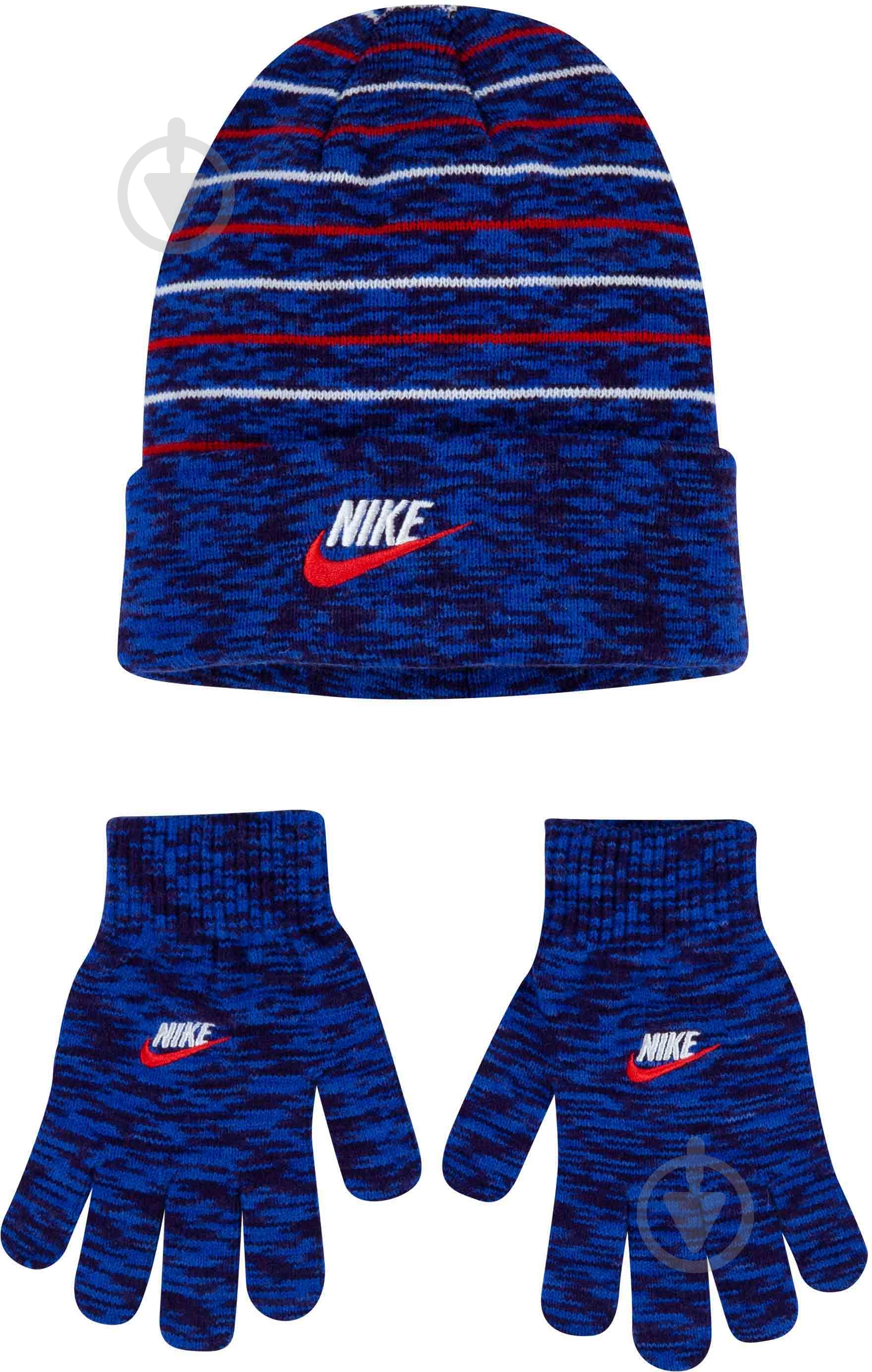Комплект шапка+рукавички Nike Swooshfetti Parade Fc 9м 9A2944-U89 синій - фото 1