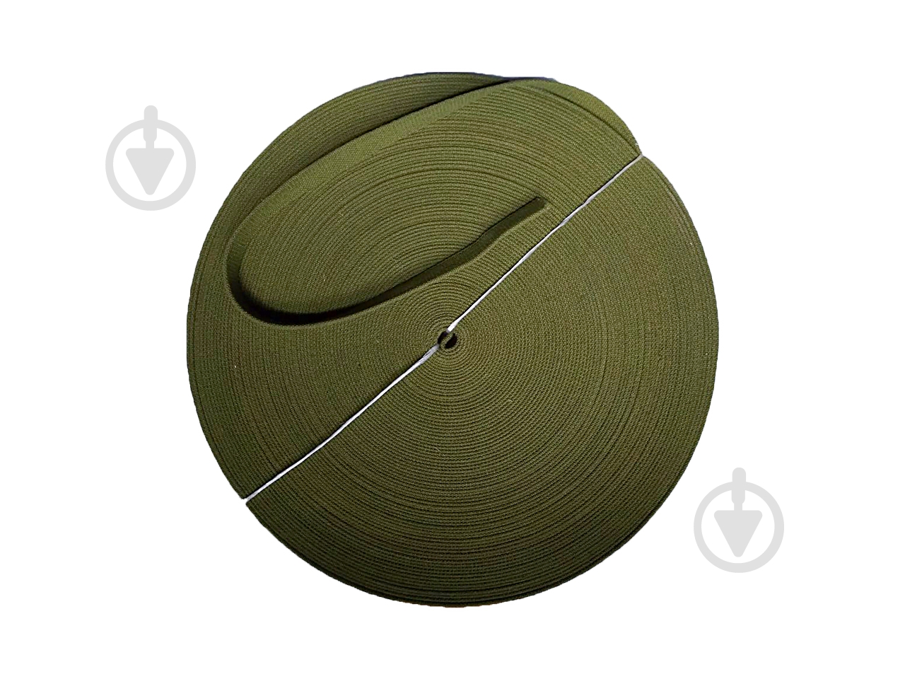 Лента хлопчатобумажная однослойная 20 мм хаки - фото 1