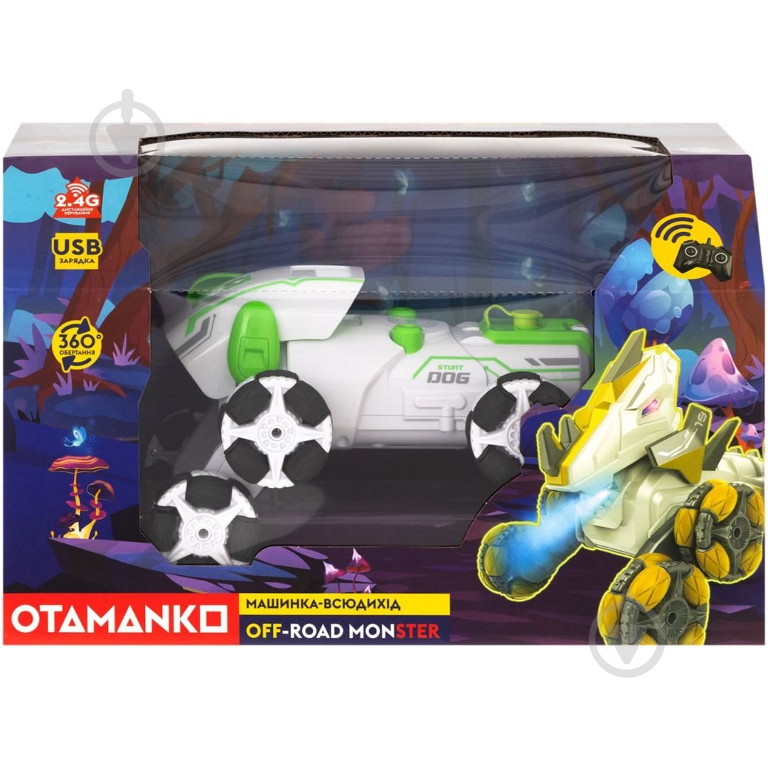 Автомобіль на радіокеруванні OTAMANKO Трюковий всюдихід OFF-ROAD MONSTER зелений 532.02.49 - фото 8 Автомобіль на радіокеруванні OTAMANKO Трюковий всюдихід OFF-ROAD MONSTER зелений 532.02.49 - фото 8