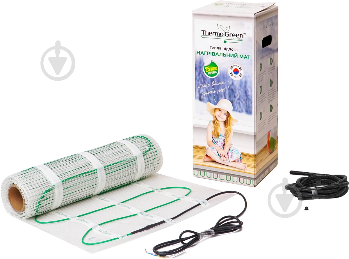 Нагрівальний мат Thermogreen TGMT 1 м2 150 Вт + Терморегулятор Grand Meyer програмо - фото 3
