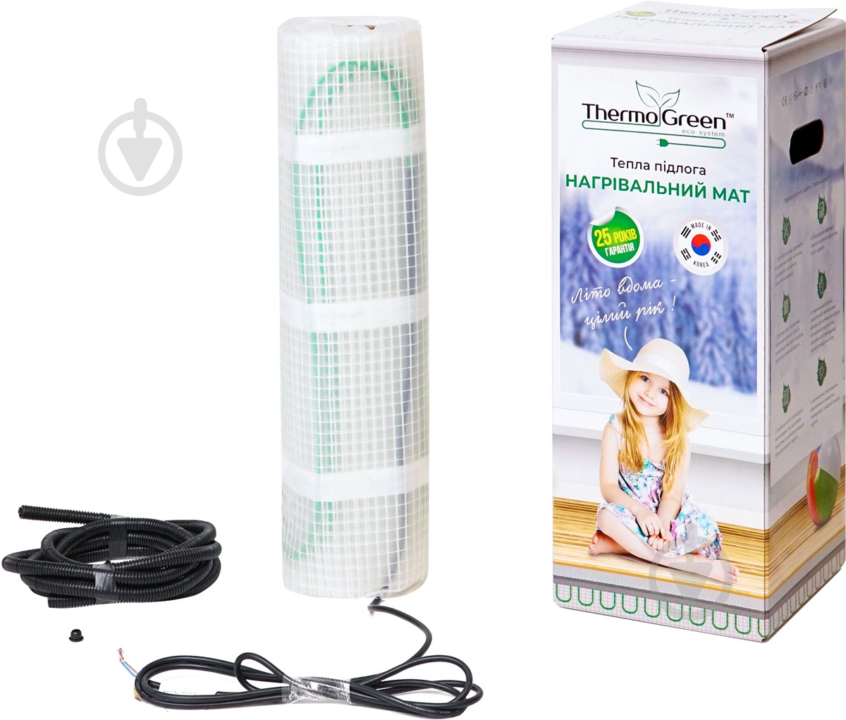 Нагрівальний мат Thermogreen TGMT 1 м2 150 Вт + Терморегулятор Grand Meyer програмо - фото 6