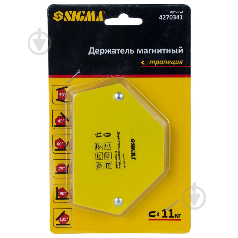 Держатель магнитный Sigma трапеция 11кг (30,45,60,90,75,135°) 4270341 - фото 5 Держатель магнитный Sigma трапеция 11кг (30,45,60,90,75,135°) 4270341 - фото 5