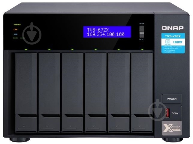Сетевое хранилище QNAP TVS-672X-I3-8G - фото 1