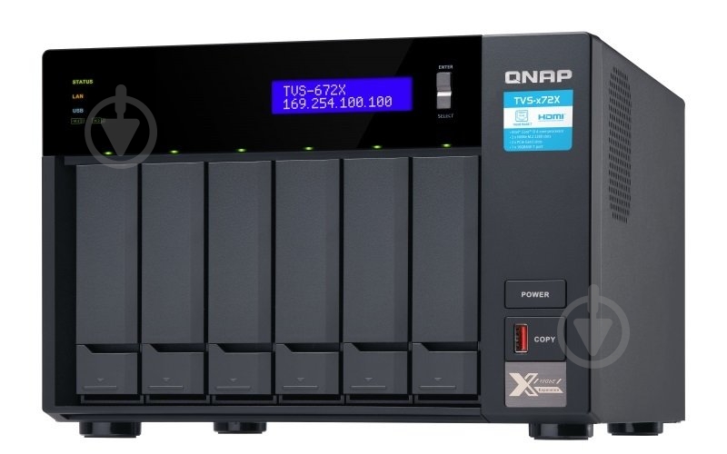 Сетевое хранилище QNAP TVS-672X-I3-8G - фото 3
