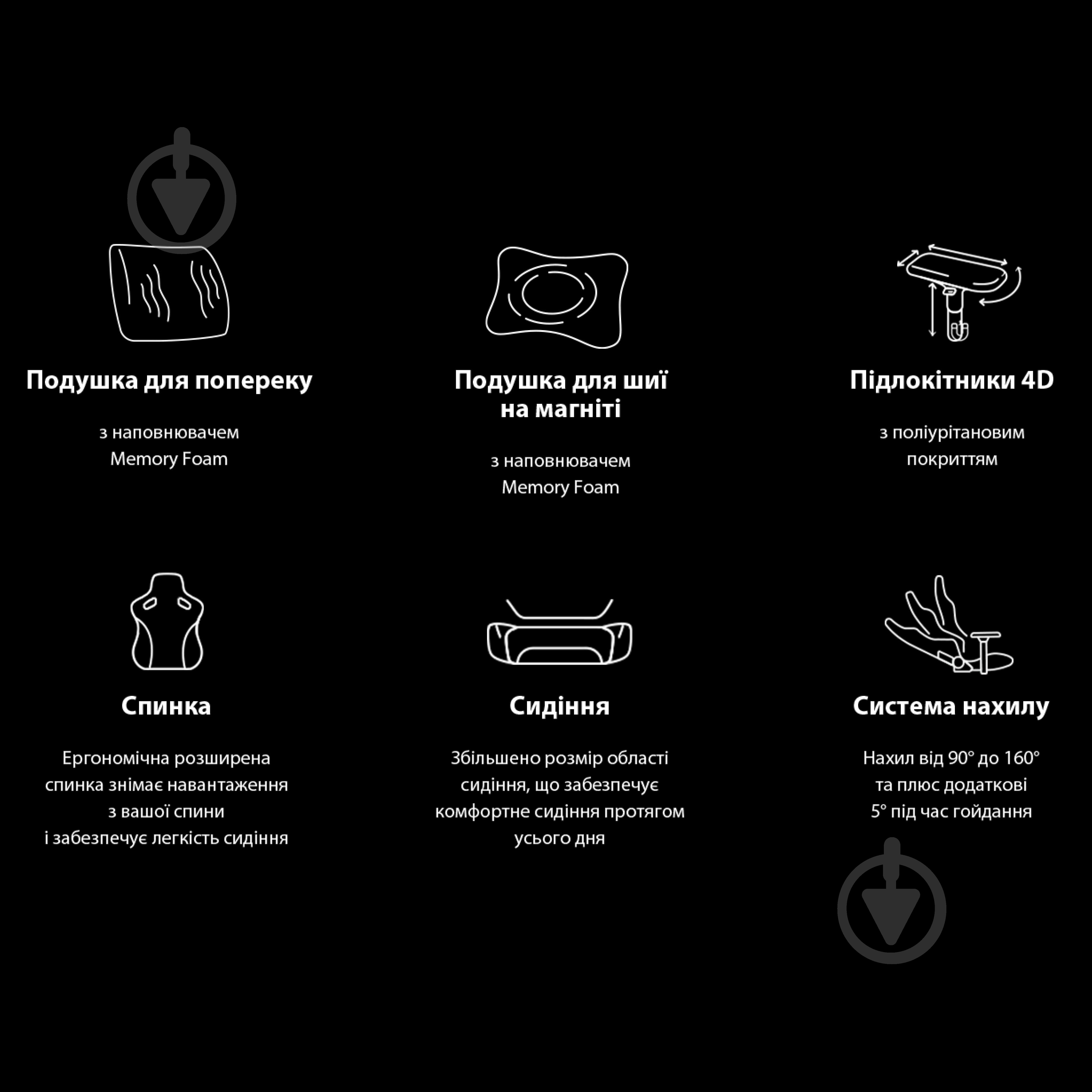 Крісло ігрове Anda Seat Phantom 3 Pro Size L Grey Fabric сірий - фото 15