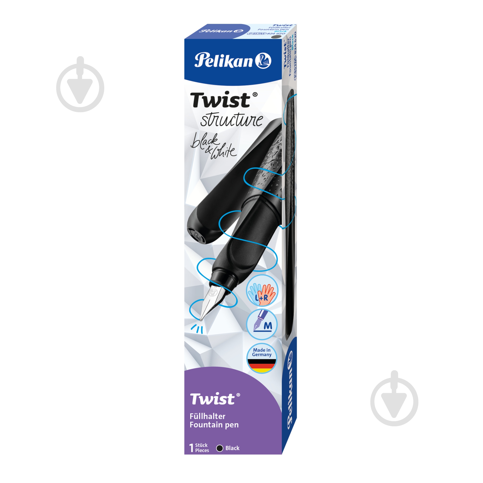 Ручка перьевая Pelikan Twist Structure Black 824613 - фото 3 Ручка перьевая Pelikan Twist Structure Black 824613 - фото 3