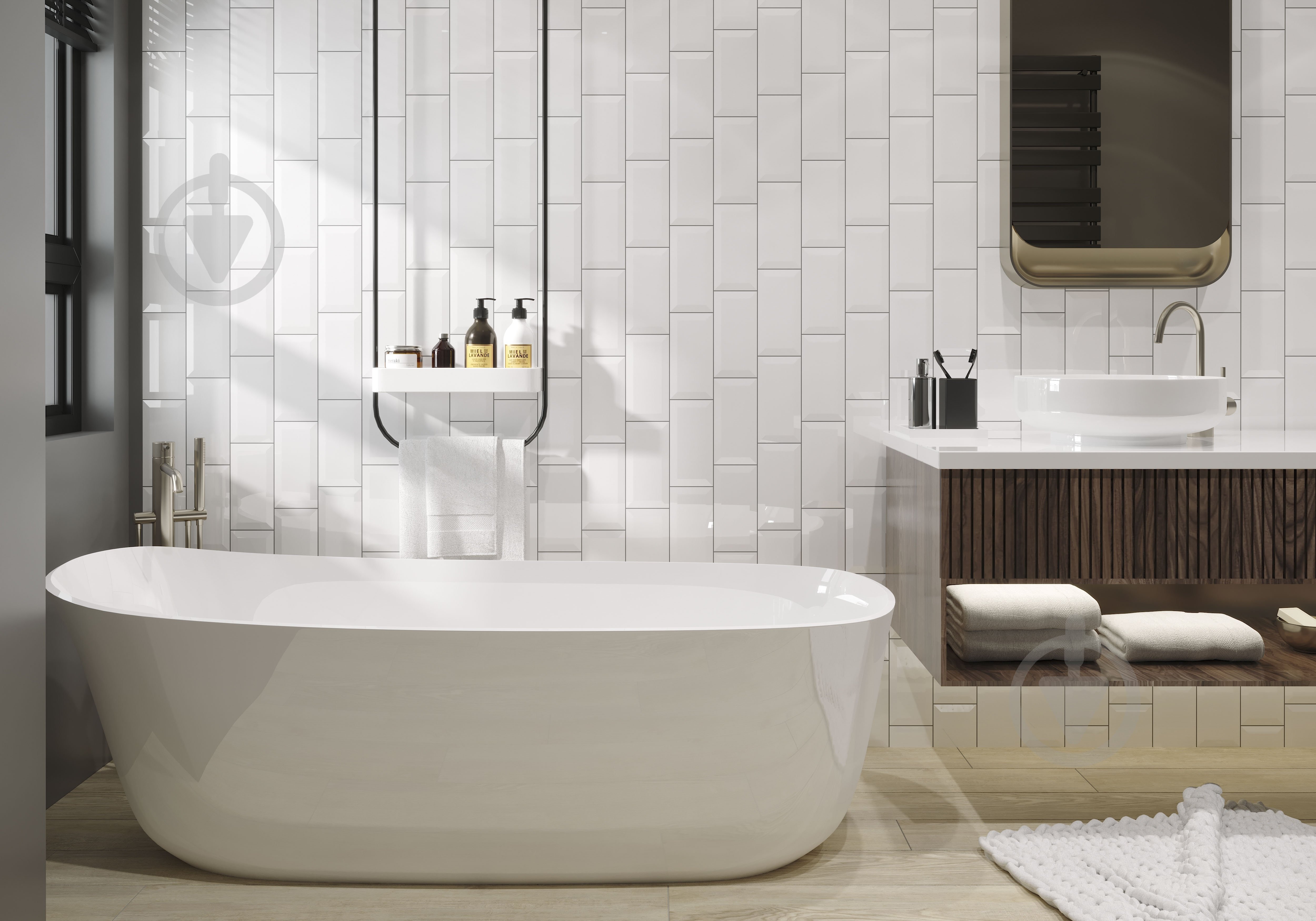 Плитка Metrotiles white 460 053 2 сорт 10x20 см - фото 3 Плитка Metrotiles white 460 053 2 сорт 10x20 см - фото 3