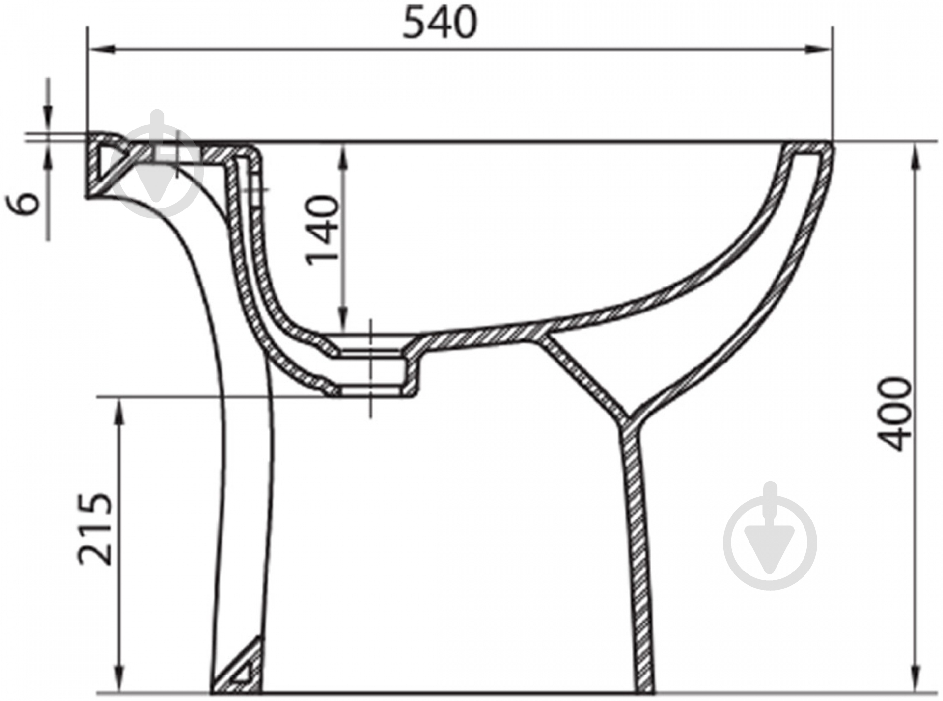 Биде Kolo FREJA L75000000 - фото 4