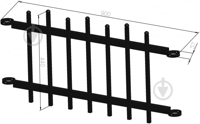 Секция ограждения Natural House универсальная 900x440 мм - фото 2 Секция ограждения Natural House универсальная 900x440 мм - фото 2