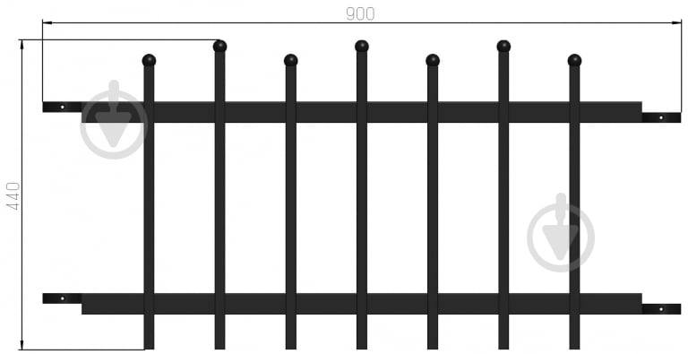 Секция ограждения Natural House универсальная 900x440 мм - фото 3 Секция ограждения Natural House универсальная 900x440 мм - фото 3