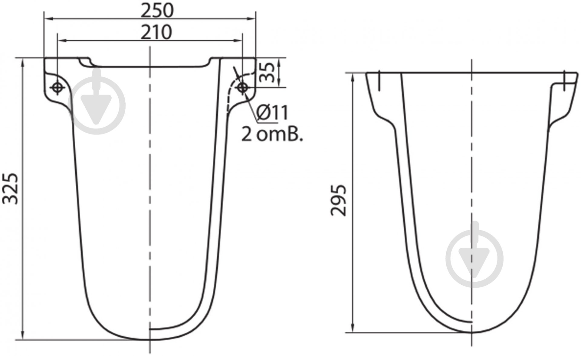 Полупьедестал Kolo FREJA L77100000 - фото 3