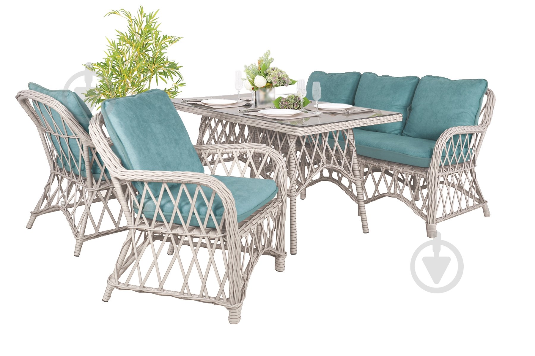 Комплект мебели Марсель с прямым диваном серый - фото 1 Комплект мебели Марсель с прямым диваном серый - фото 1