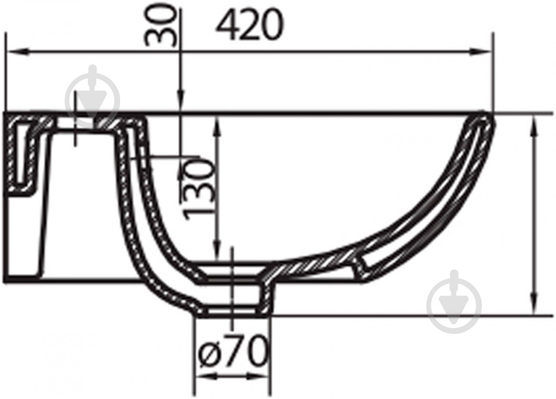 Умивальник Kolo Runa 50 L81150 - фото 3