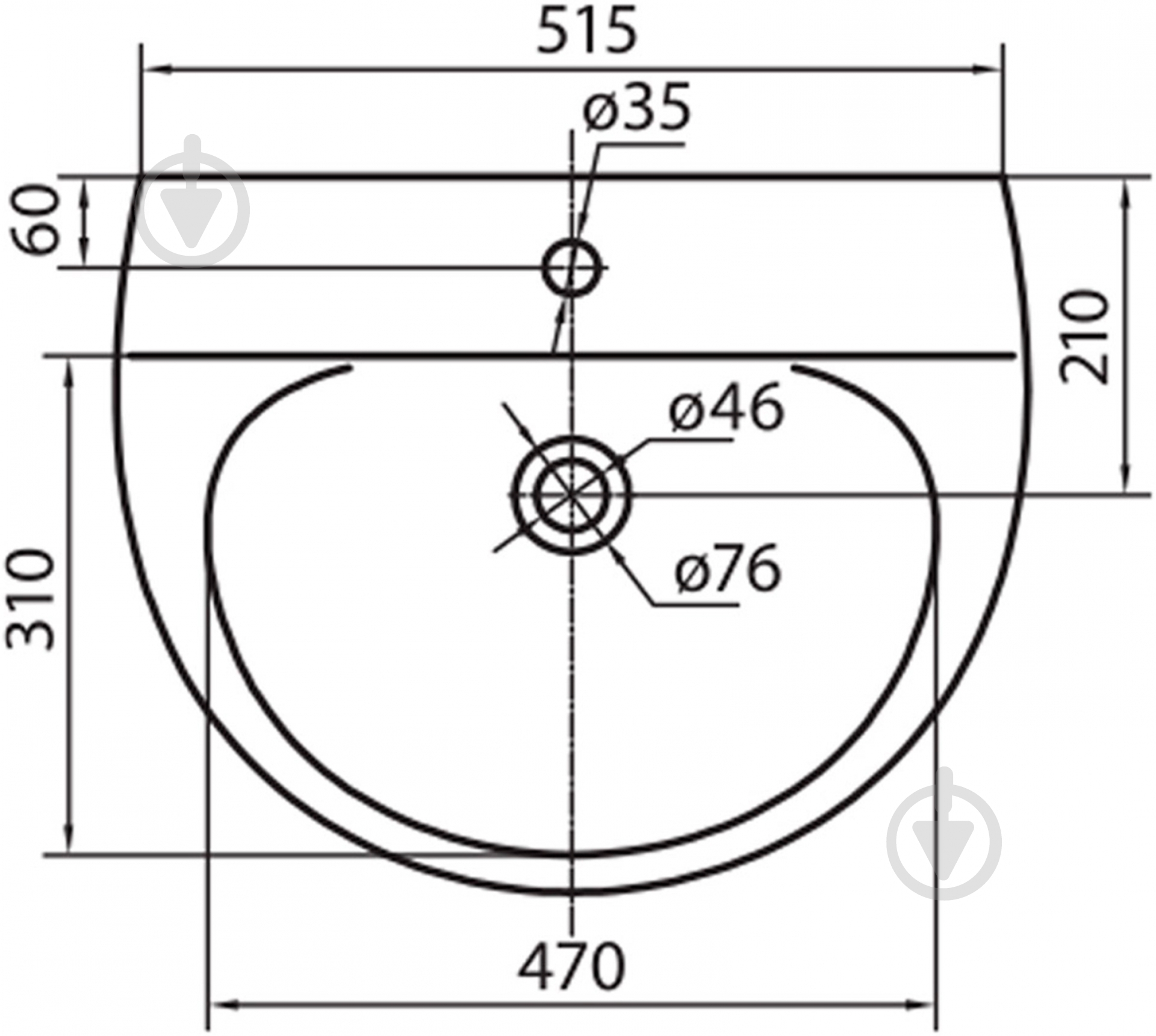 Умывальник Kolo Runa 55 L81155 - фото 4
