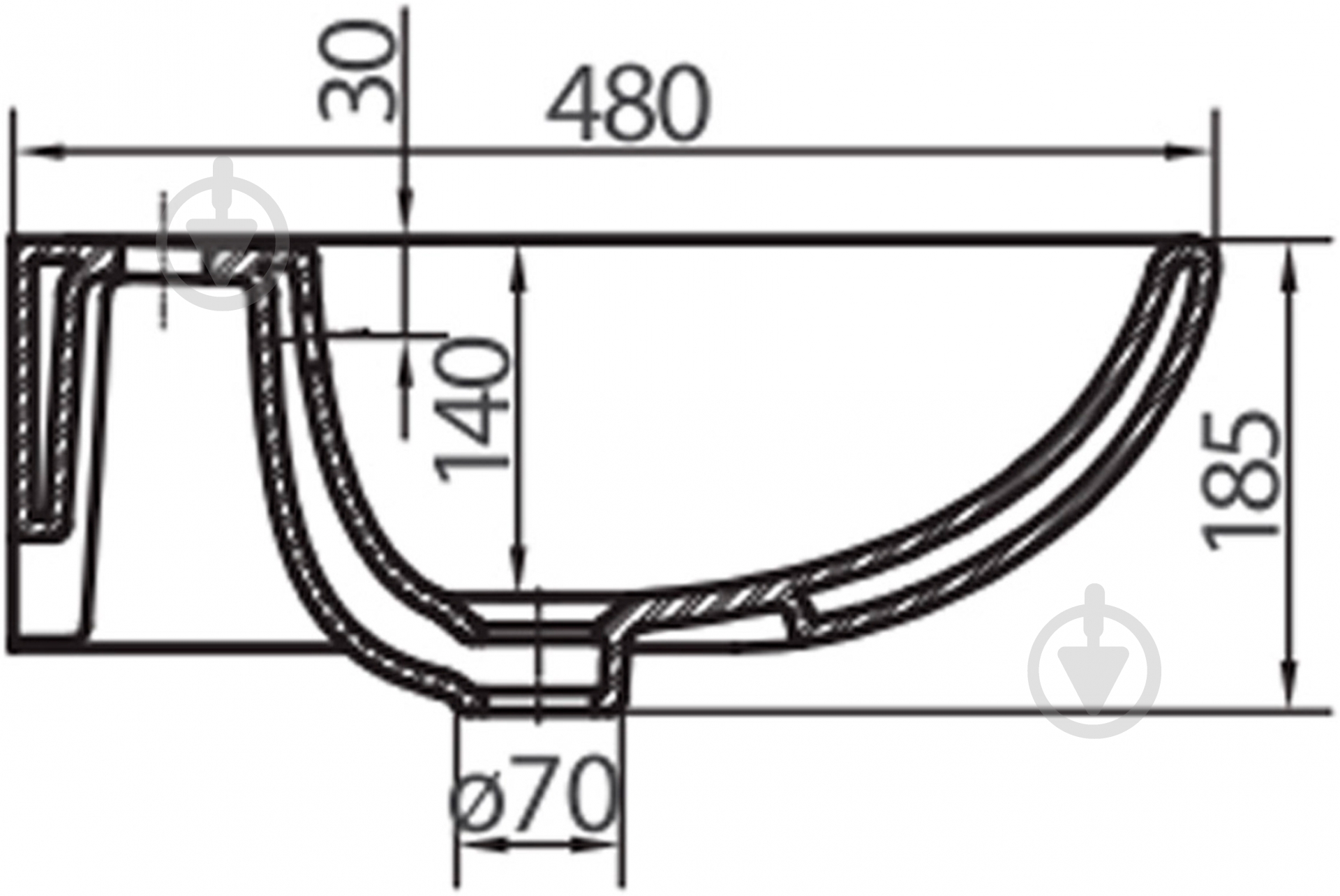 Умывальник Kolo Runa 60 - фото 3