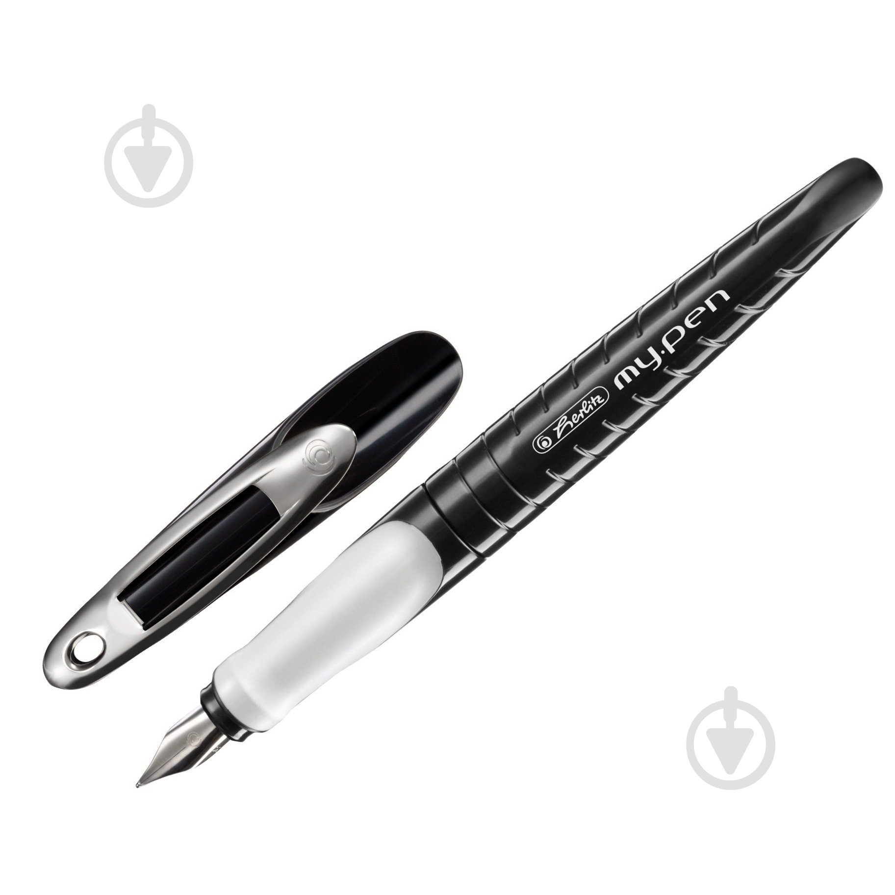 Ручка перова Herlitz My.pen Black-White для правші 10999746 - фото 1