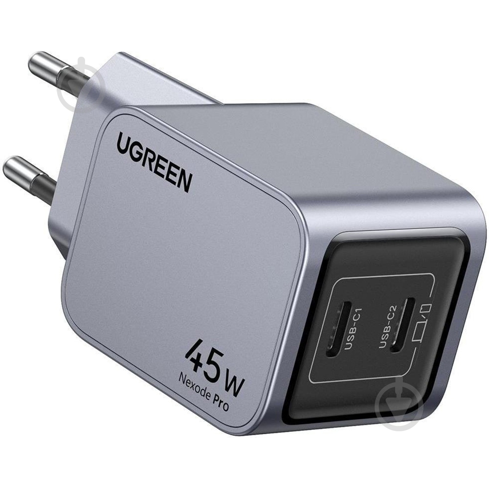 Зарядное устройство UGREEN 2xUSB 45W (2хUSB-C) Gan Nexode Pro X707 - фото 3