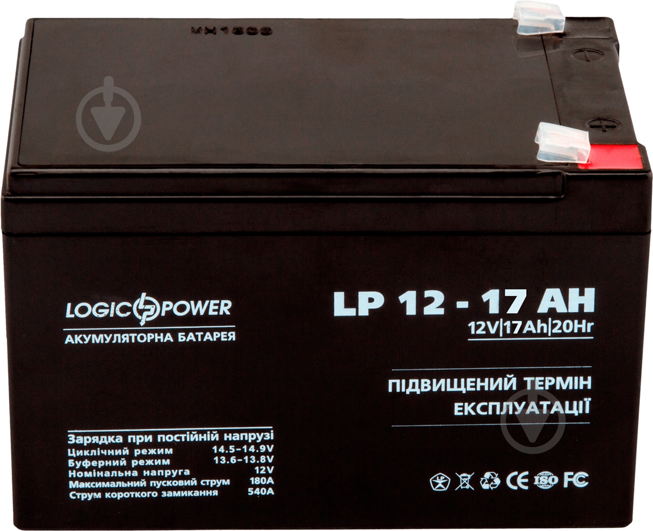 Акумулятор LogicPower AGM LP 12 - 17 AH - фото 1