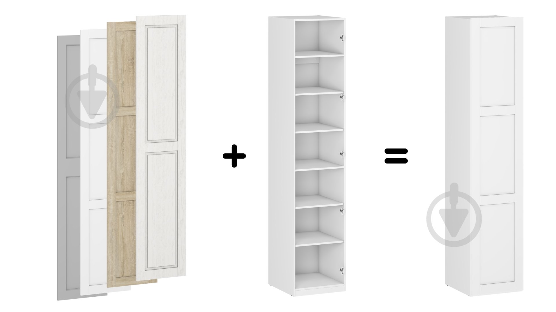 Корпус шкафа Грейд ш-к ФЛЕКС тип №3 500х2380х540 мм 2380х500х540 мм белый / - фото 2