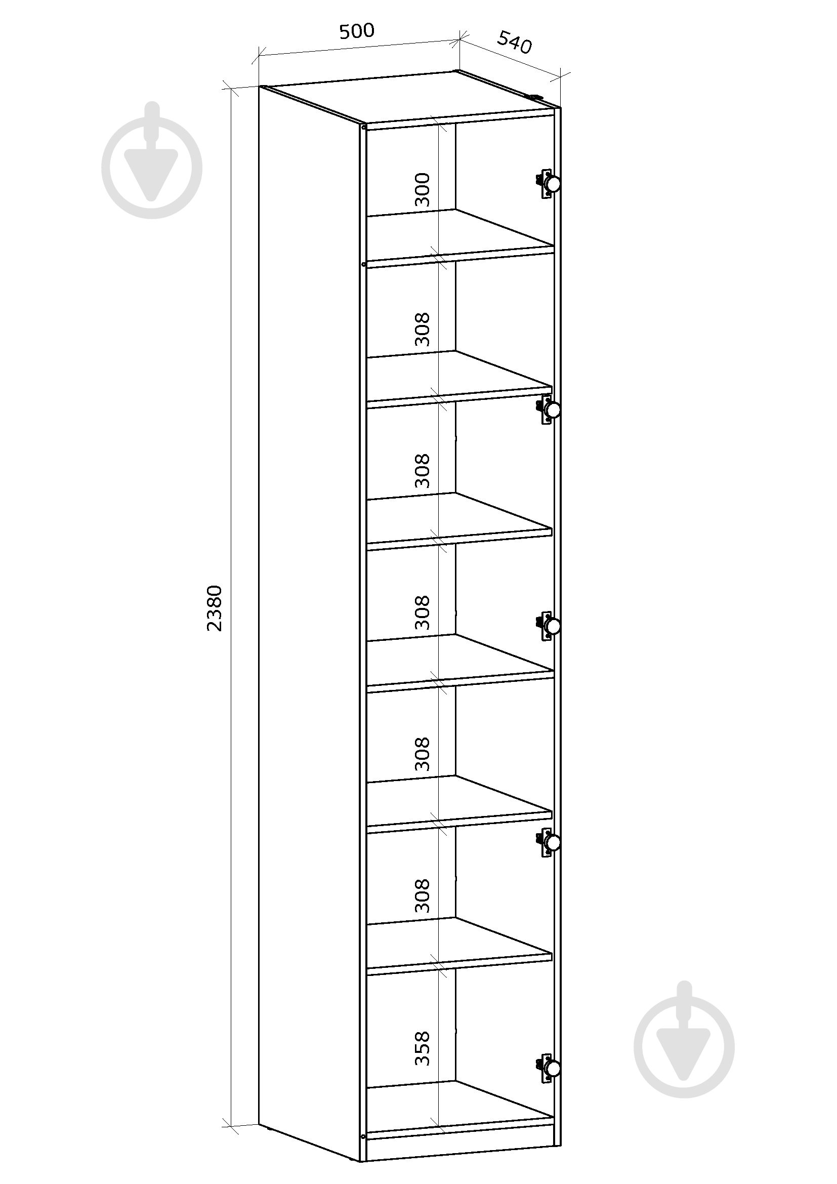 Корпус шкафа Грейд ш-к ФЛЕКС тип №3 500х2380х540 мм 2380х500х540 мм серый - фото 4 Корпус шкафа Грейд ш-к ФЛЕКС тип №3 500х2380х540 мм 2380х500х540 мм серый - фото 4