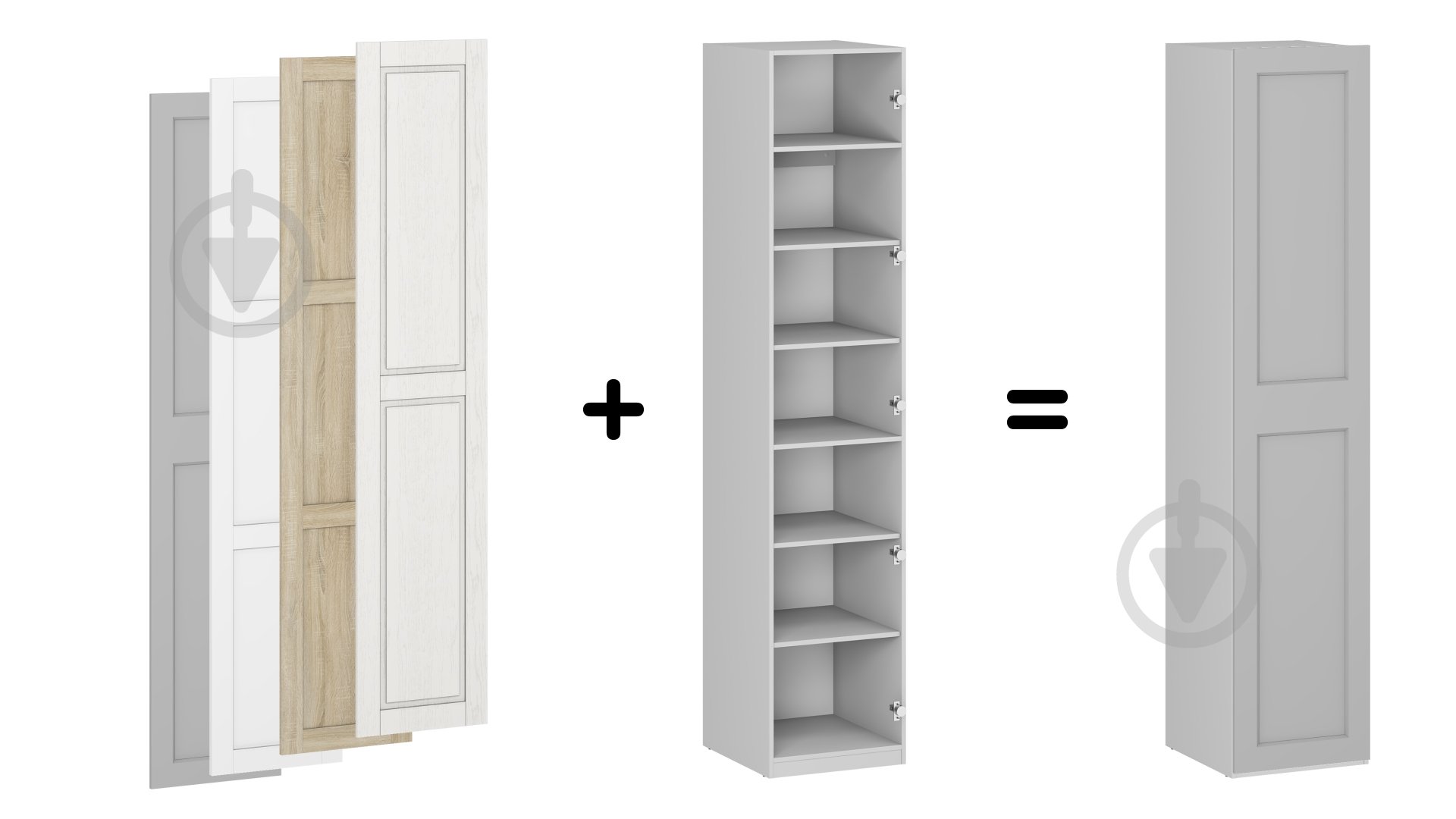 Корпус шкафа Грейд ш-к ФЛЕКС тип №3 500х2380х540 мм 2380х500х540 мм серый - фото 2 Корпус шкафа Грейд ш-к ФЛЕКС тип №3 500х2380х540 мм 2380х500х540 мм серый - фото 2