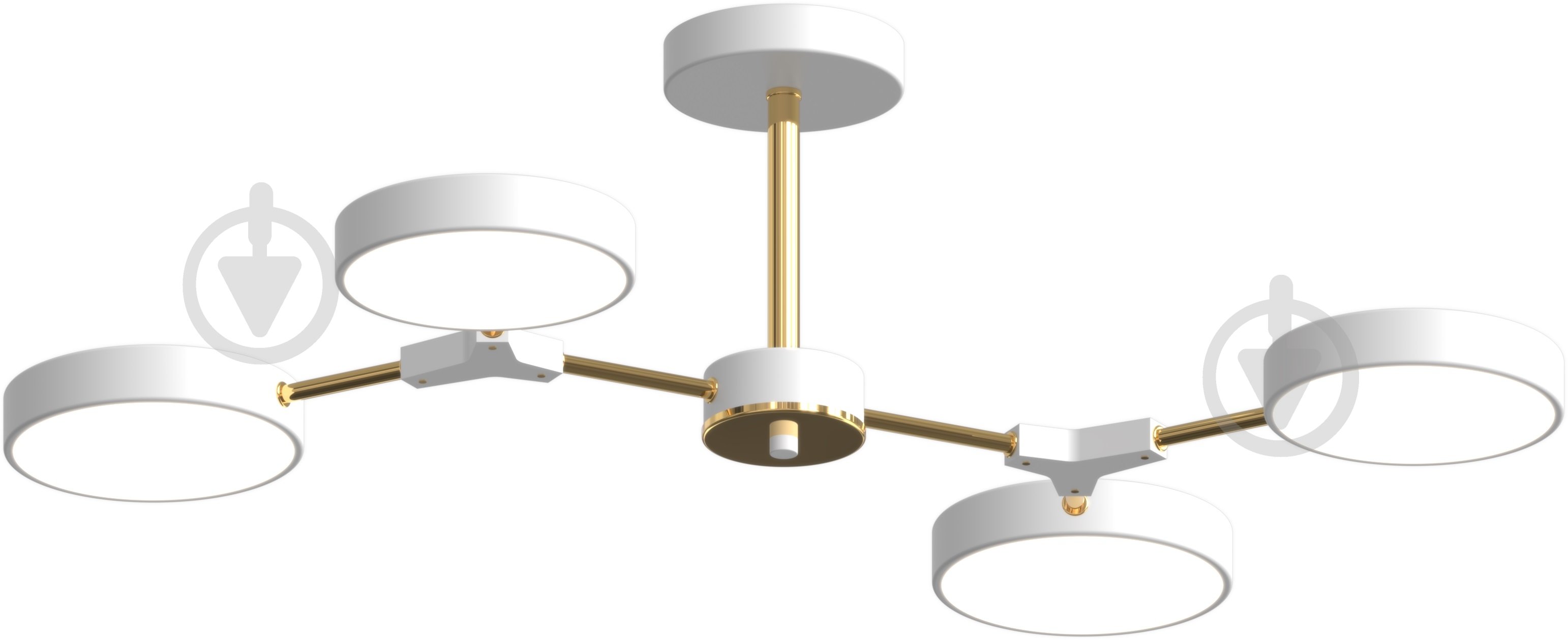 Люстра светодиодная Sirius B XI3246/4 WT+FGD без пульта 72 Вт без цоколя белый/золото 41528 - фото 1