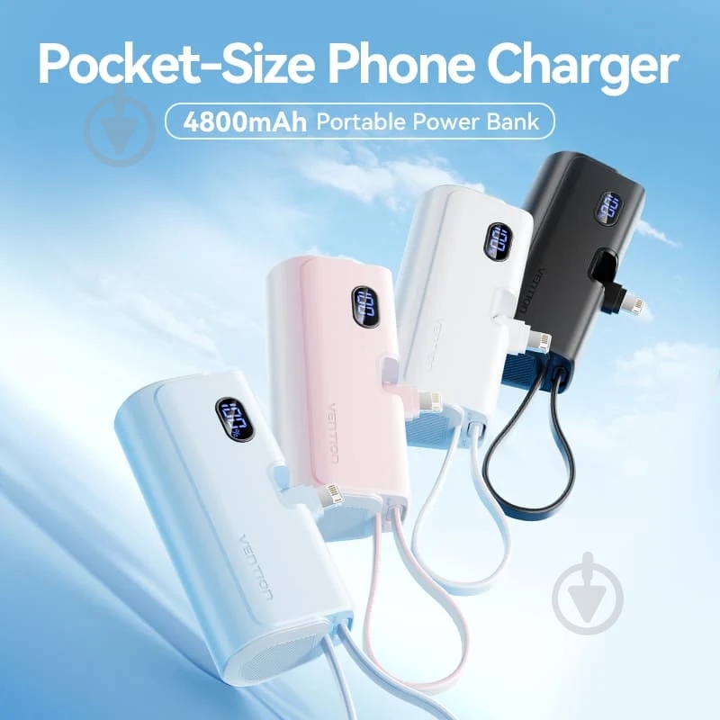 Повербанк Vention 4800 mAh black (FHRB0) - фото 2