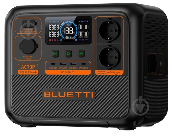 Зарядна станція BLUETTI AC70P (864 Вт·год) - фото 2
