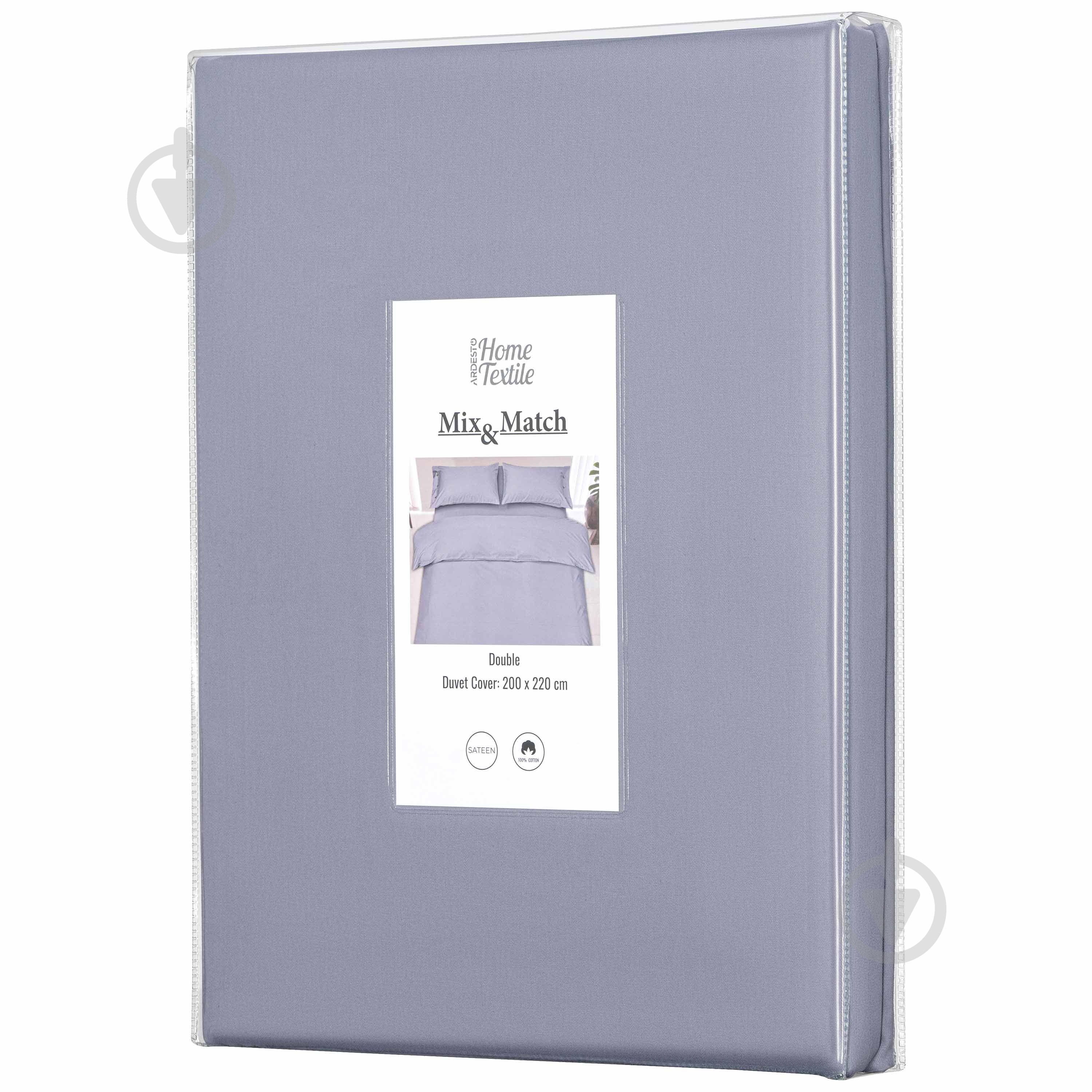 Підковдра Mix&Match ART2022DVF 200x220 см сірий Ardesto - фото 5 Підковдра Mix&Match ART2022DVF 200x220 см сірий Ardesto - фото 5