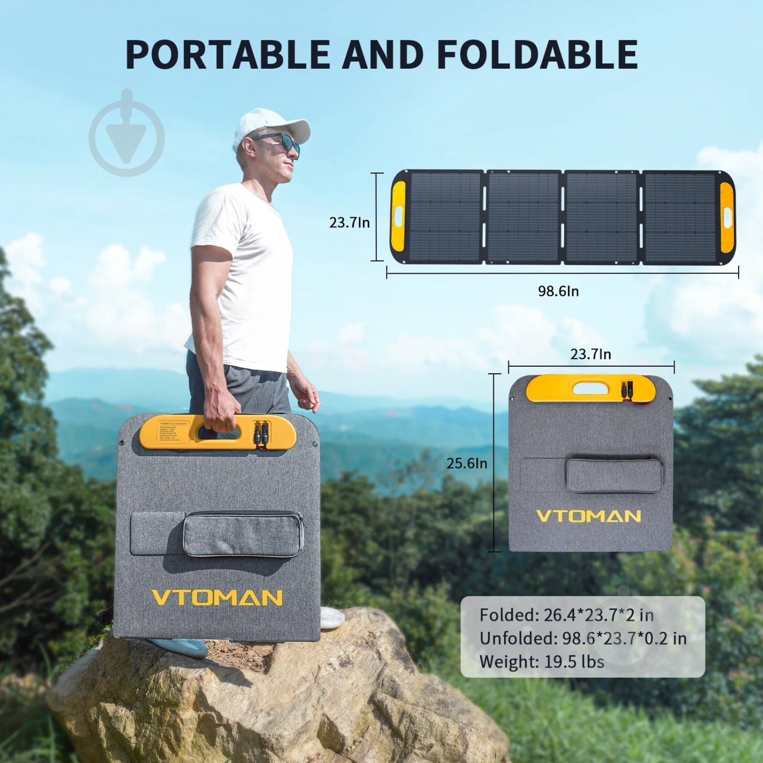Солнечная панель VTOMAN 200W Pro 48V IP67 MC-4/Anderson/XT60/DC5521 - фото 3 Солнечная панель VTOMAN 200W Pro 48V IP67 MC-4/Anderson/XT60/DC5521 - фото 3