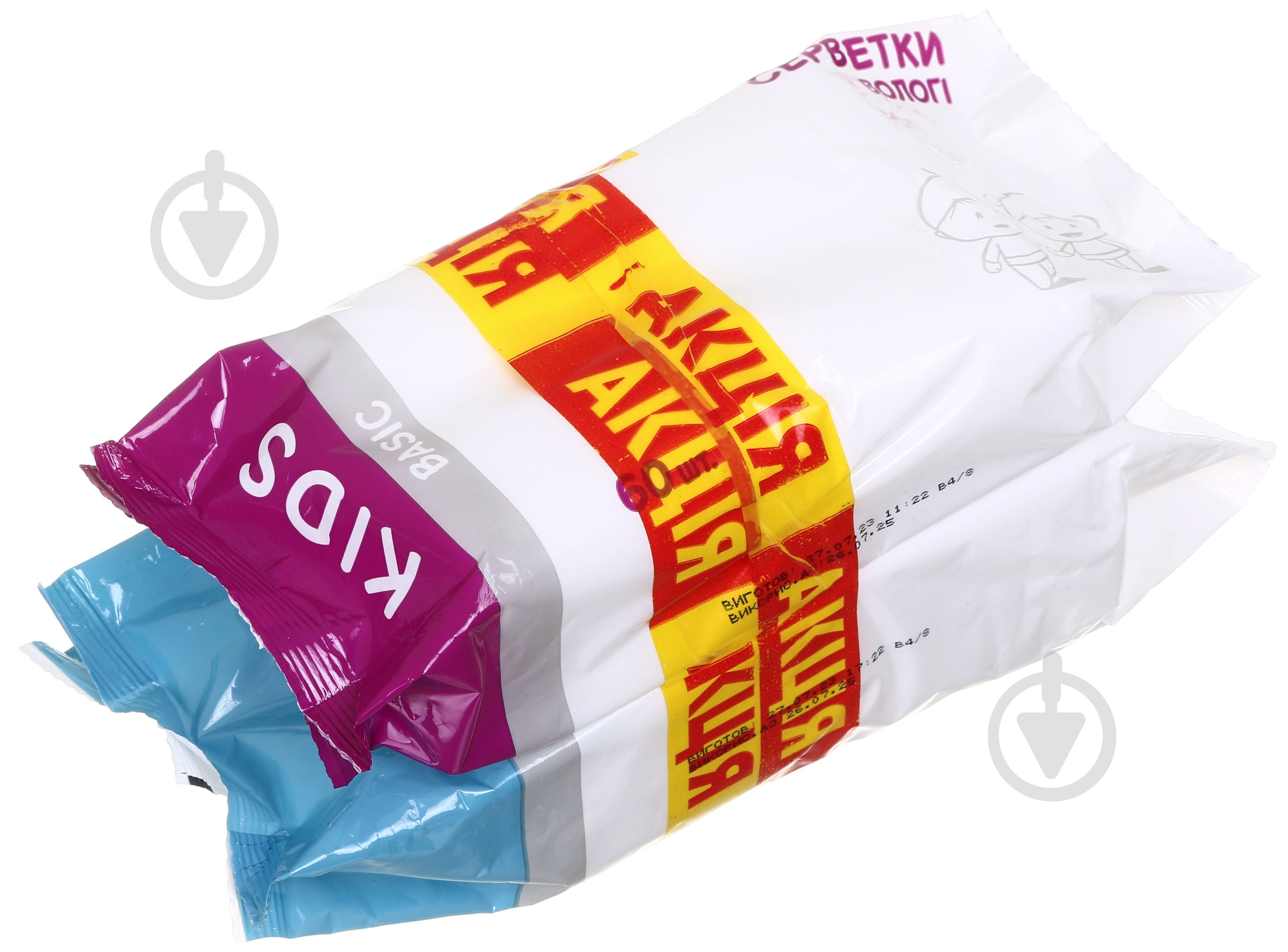 Набір вологих серветок Basic акційний 2 упаковки 100 + 60 шт. - фото 1