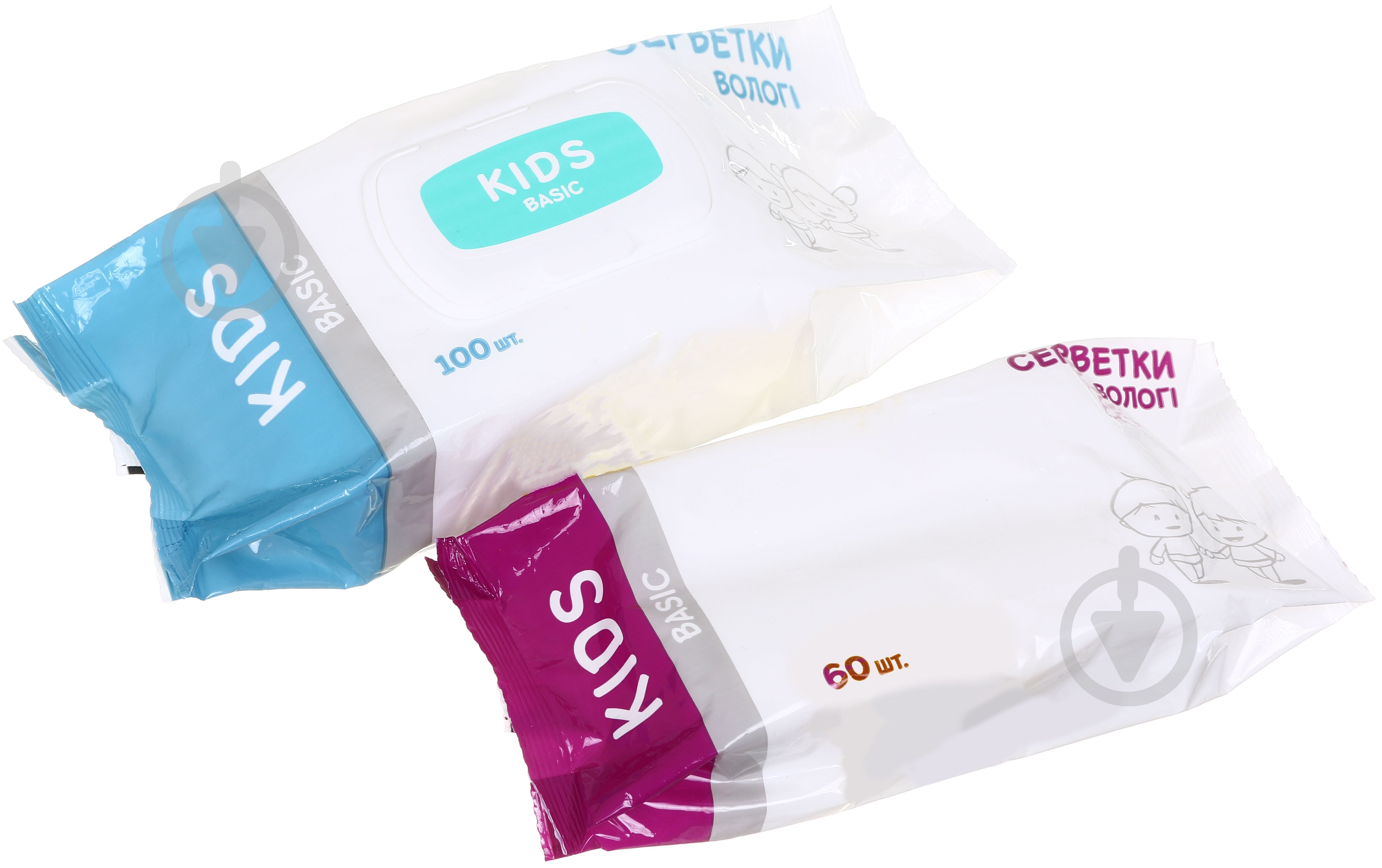 Набір вологих серветок Basic акційний 2 упаковки 100 + 60 шт. - фото 2