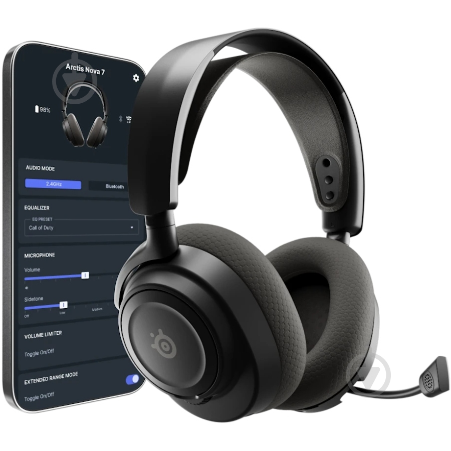 Гарнітура ігрова SteelSeries Arctis Nova 7P Gen 2 Wireless black (61744) - фото 7 Гарнітура ігрова SteelSeries Arctis Nova 7P Gen 2 Wireless black (61744) - фото 7