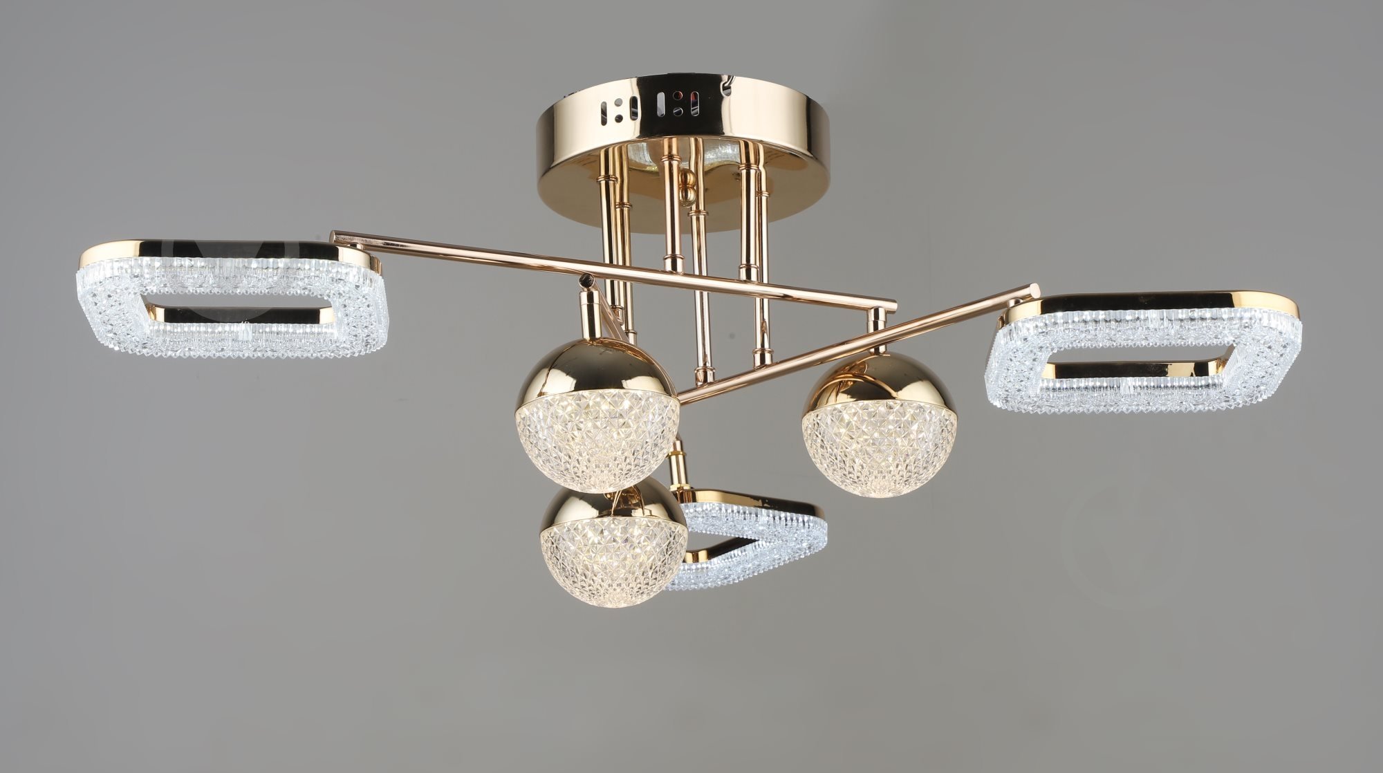 Люстра светодиодная Sirius B YH1182/3+3 FGD 6x51 Вт без цоколя золотой 43645 - фото 1